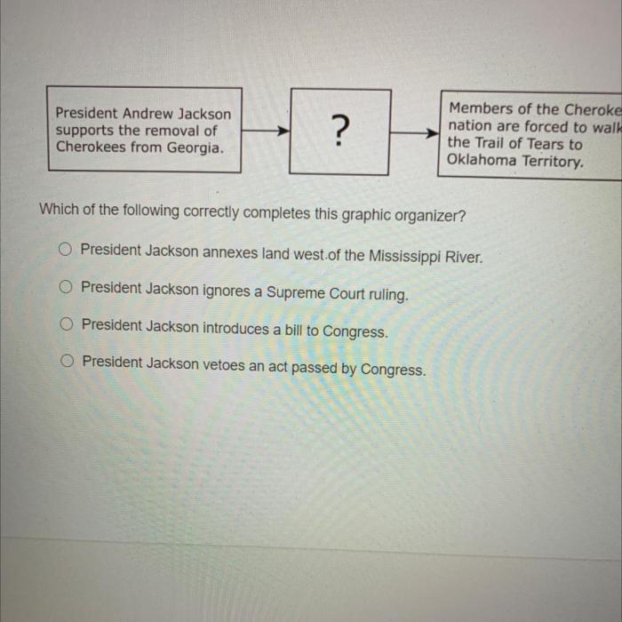 Which of the following best completes the graphic organizer
