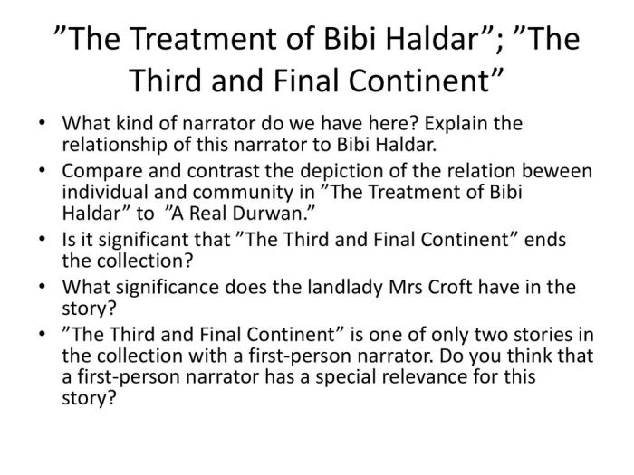 The treatment of bibi haldar