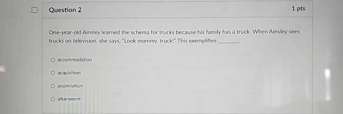 One year old ainsley learned the schema for trucks